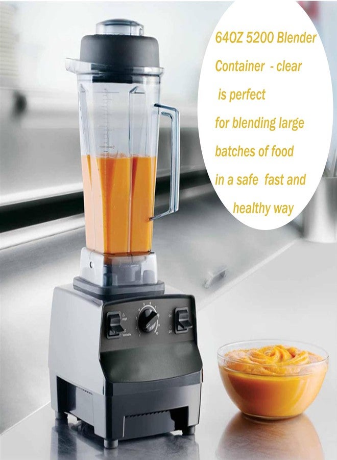 Bxmgr Blender Pitcher 64oz, Clear, Compatible With C-Series 5200 E310 Vm0101 Vm102b Vm0197 Pro 300 etc Blender, Replace For 15856 5000 5200 001195 6300 etc Pitcher/Container/Cup, 3 Years Warranty - Image 3
